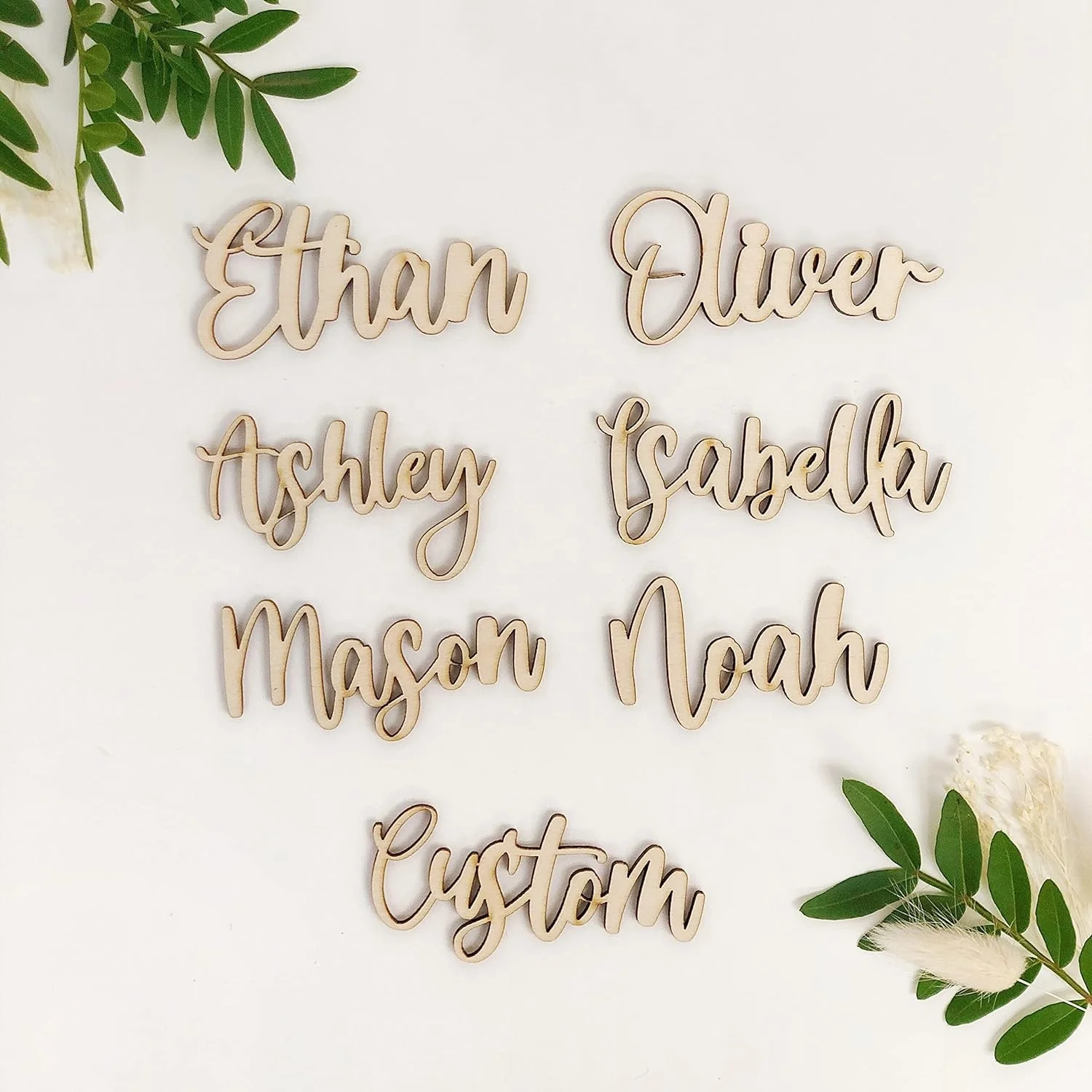 custom personalised laser cut real wooden luggage engrave name tag personalized wedding holder wooden name tag