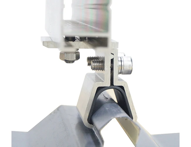 non penetrating  klip lok clamp for standing seam metal roof construction platform purlin mounted system China PV component