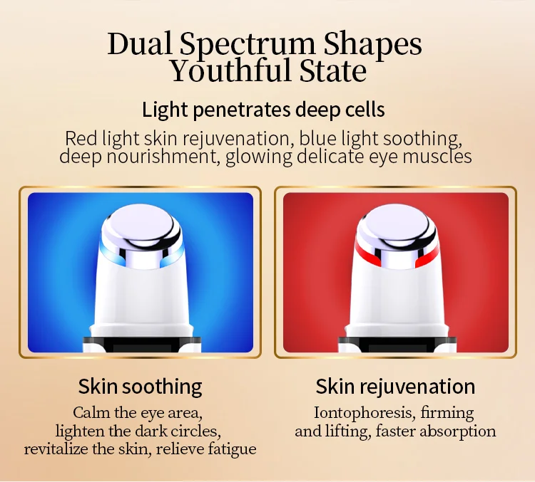 Beauty Electric Eye Massager for Dark Circles Puffiness Fine Lines Wrinkle and Bags Under Eyes with Sonic Vibration Heating