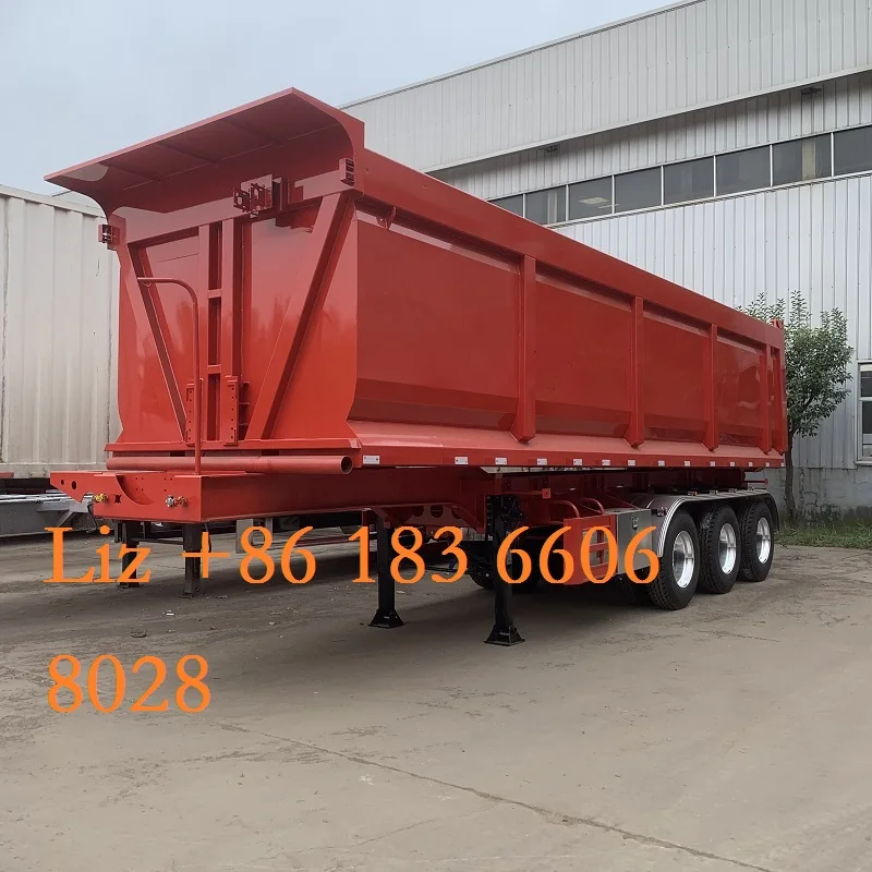 Tandam axle light tipper trailer for grain and fertilizer transport trailer