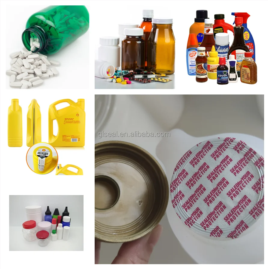 Heat sealing induction aluminium foil easy peel off seals/lids/liners for Sealing Cup or Bottle