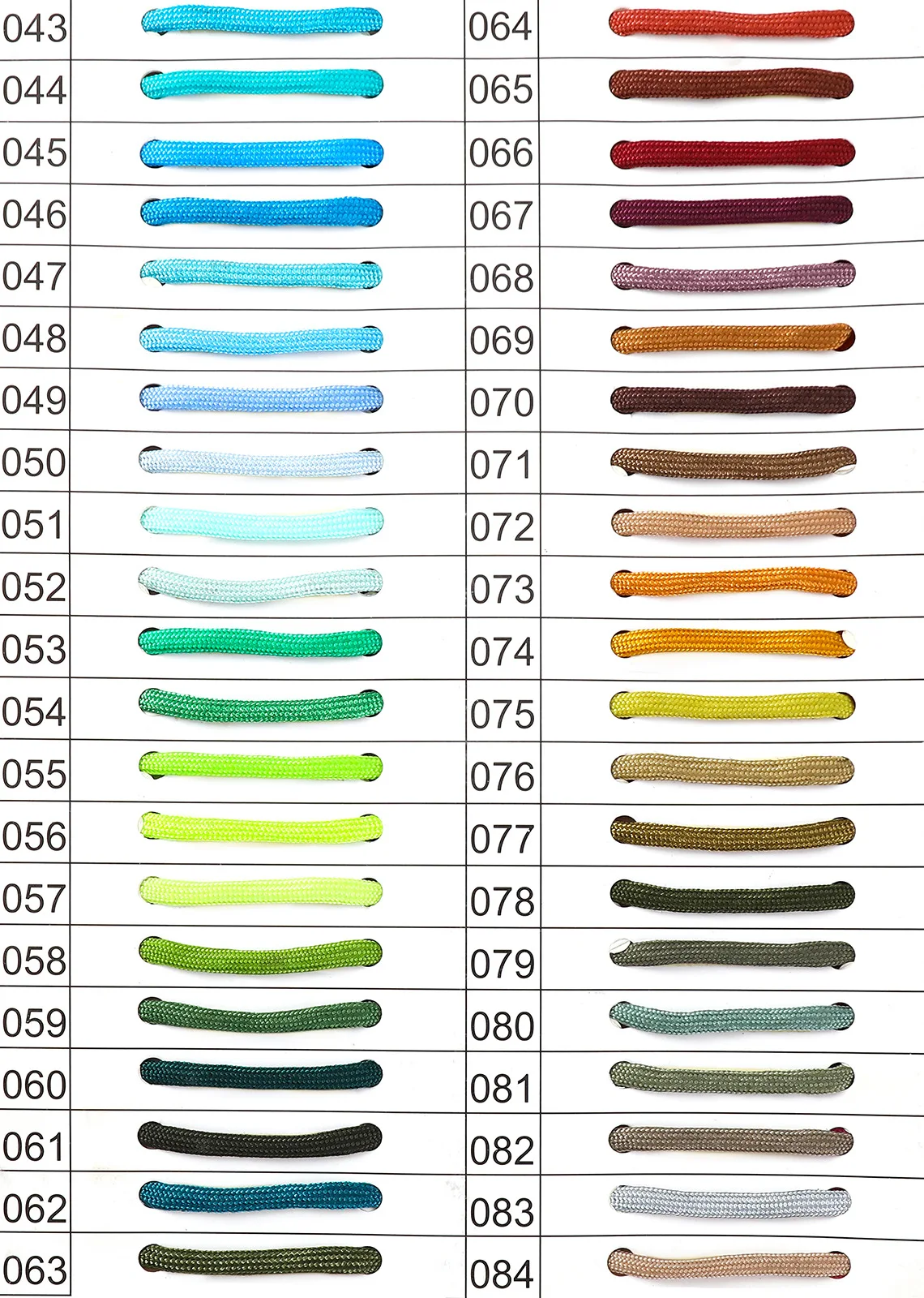 Multicolor 7 strands 550 paracord 31 meters 750 100FT braided nylon paracord polyester paracord 4mm