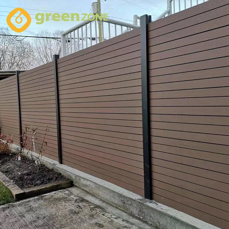 Wooden fence panels steel railing designs for balcony wpc fence