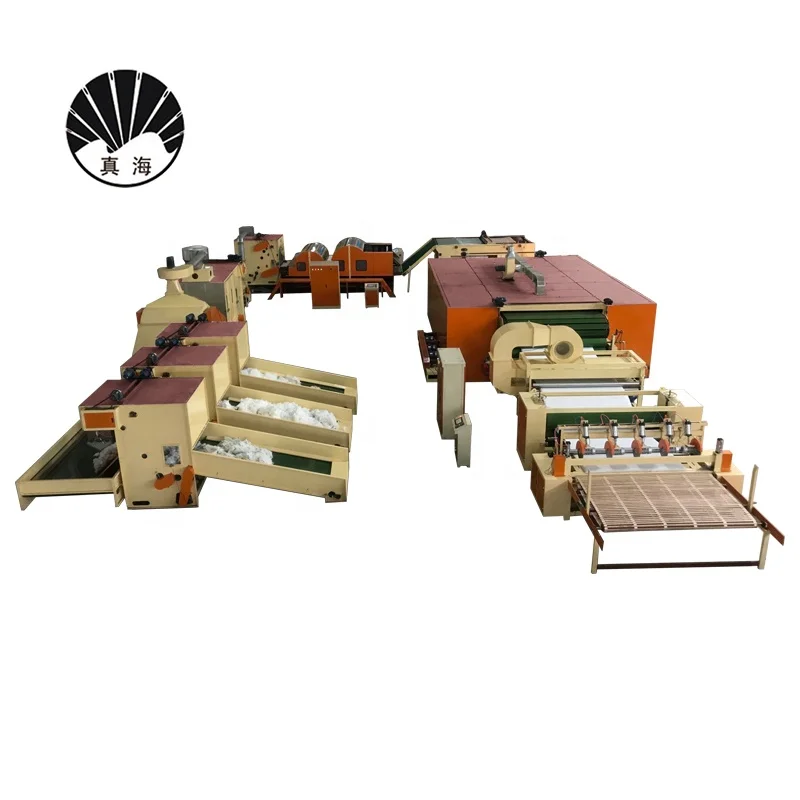 YWJM-1 Topper mattress wadding roll making machine interlining production  line plant