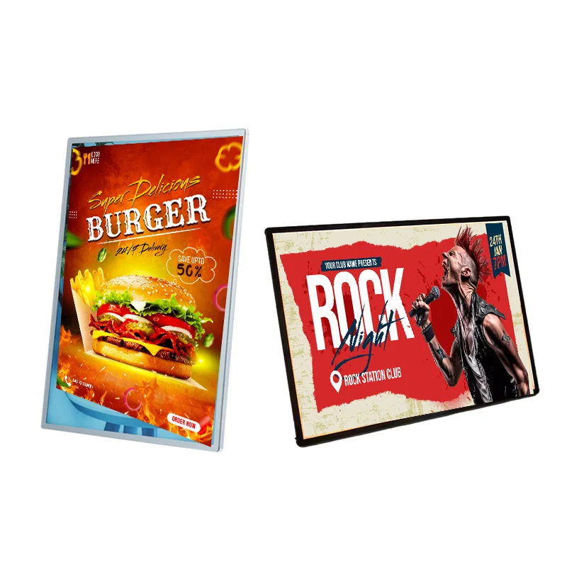Frame LED Light Box Illuminated Backlit poster Menu Board Screen For Restaurant Cafe Shops Wall Billboard