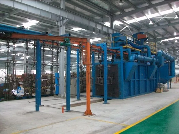 
Q485 catenary stepping shot blasting machine track stepless speed regulation all-round cleaning 