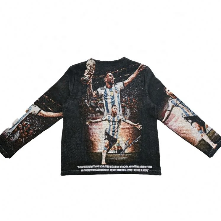Cheap Price Jacquard Tapestry Blanket Sweaters and  long-sleeved top with a basketball theme.