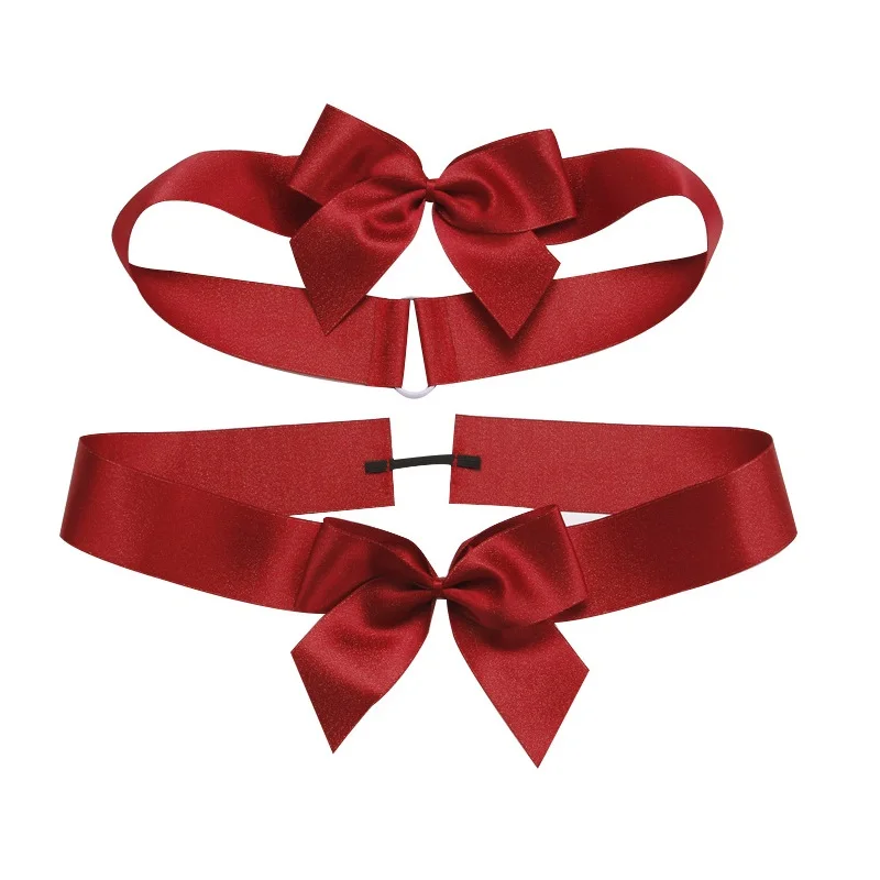 Factory Wholesale Custom Satin Gift Packing Ribbon Bows With Elastic Loop