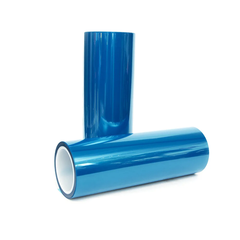 Spot blue PET anti-static film 36um single silicon anti-static release film pc plastic sheet led light diffuser film