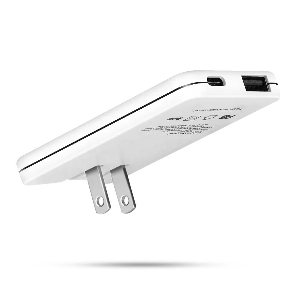 18 Вт Тонкий pd дорожный usb складной плоский настенный адаптер для телефона США быстрое зарядное устройство qc3.0