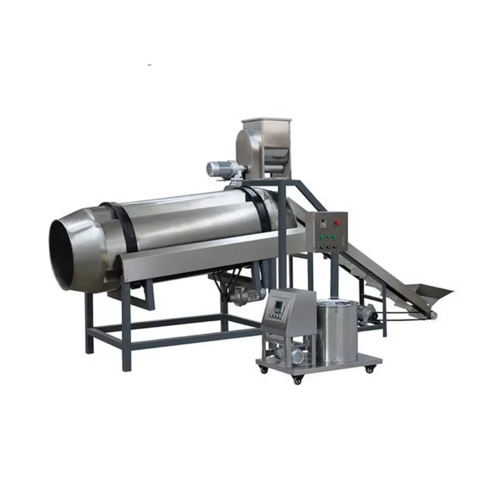 Original factory manufacturer drum coating and seasoning pop corn flavoring tea dog food flavour machine for snack food