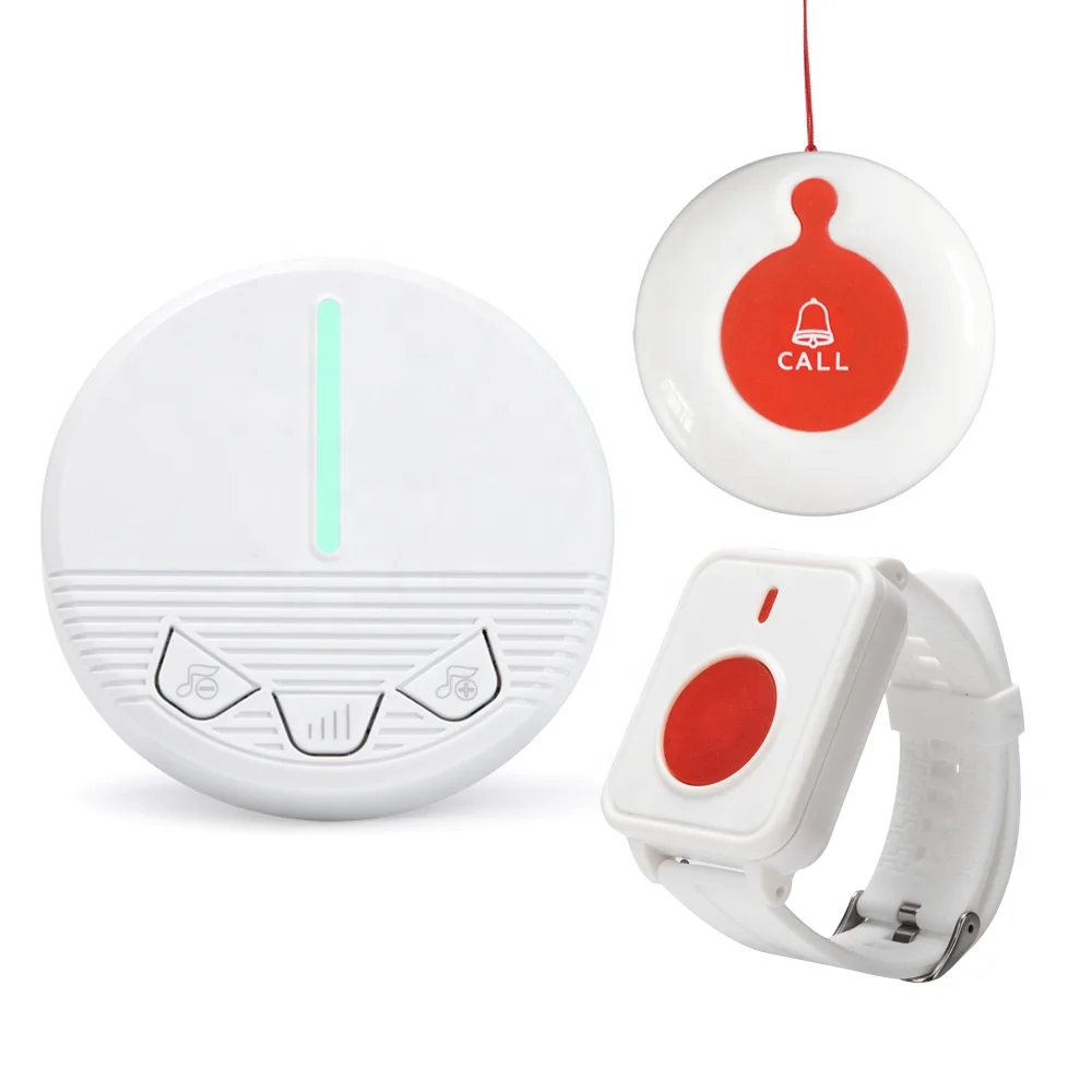 Wireless Long Range Pager Patient Call Buzzer System for Hospital Classroom with Emergency Button for Elderly Child