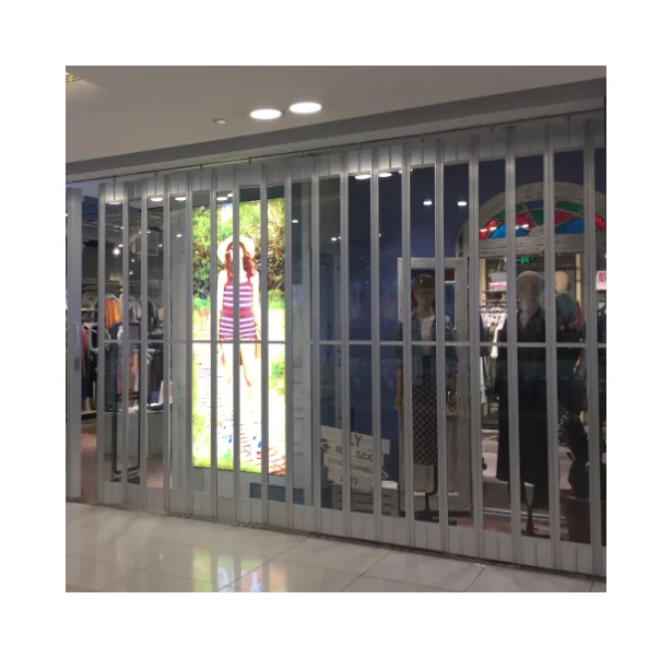 Customized Cafe Accordion Folding Door Aluminum Heat Preservation Shop Gate