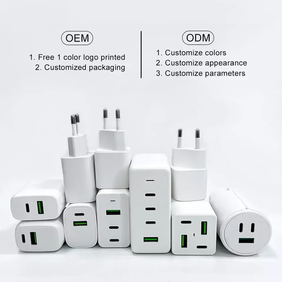 EAC CE 20W 25W 30W 35W 45W 65W 100W 140W 240W Wall Type C Phone Usb GaN Fast Charger For iPhone Samsung Apple