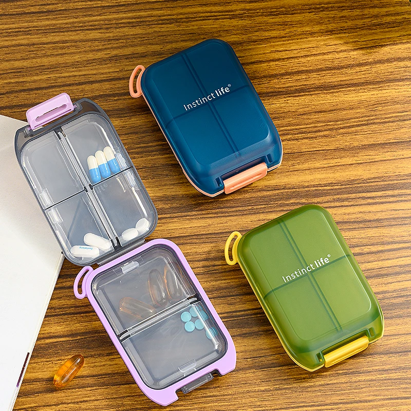 Fashion Custom Portable Pill Box Tablet Pillbox Dispenser Medicine Boxes Small Weekly Travel Pill Organizer Case