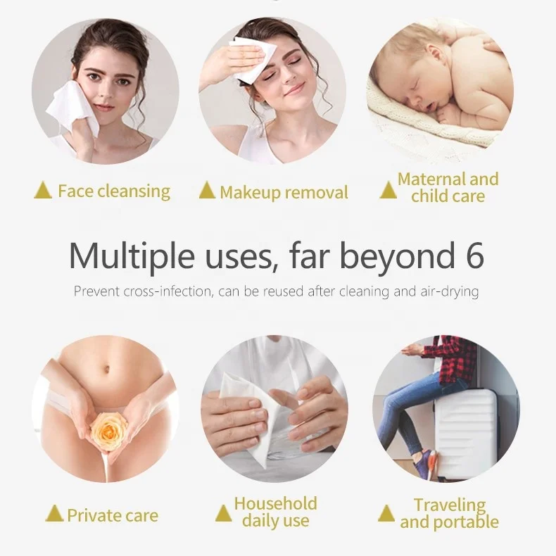 Portable Microfiber Raw 100% Cotton Face Towels Disposable Nail Table Cotton Tissue