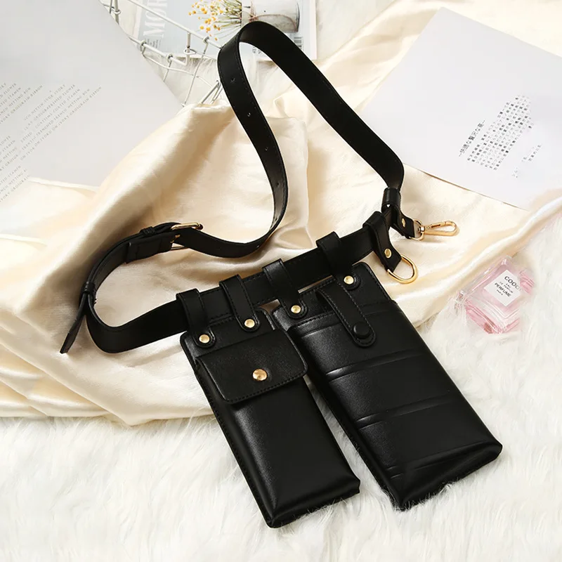 Fashion Women PU Leather Waist Belt Bag Girls Unique Small Women Chest Crossbody Mini Phone Bag