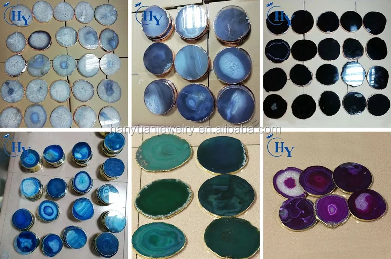 Wedding Engraving Green Agate Slice Placecard Wholesale Natural Agate Coaster Radiation in 7 -15 Days Yemeni Agate Round & Oval