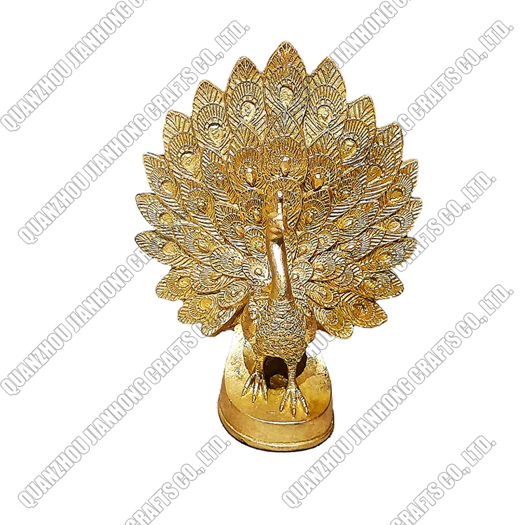 Custom European Vintage Peacock Ornaments Sculpture Resin Artifact Home Living Room Desktop Decoration