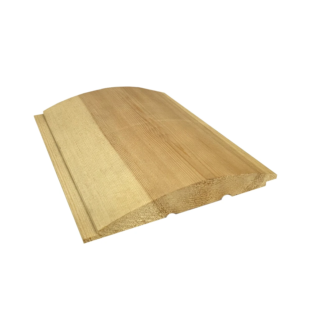 Real Wood Half Round Wall Cladding For Outside Wall Siding