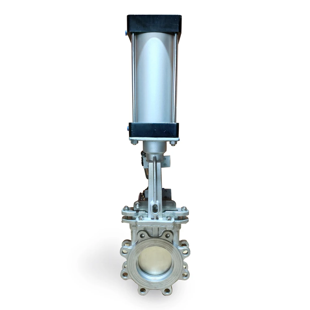 WCB Gate Valves carbon steel Single-acting pneumatic PN10/16  knife gate valve