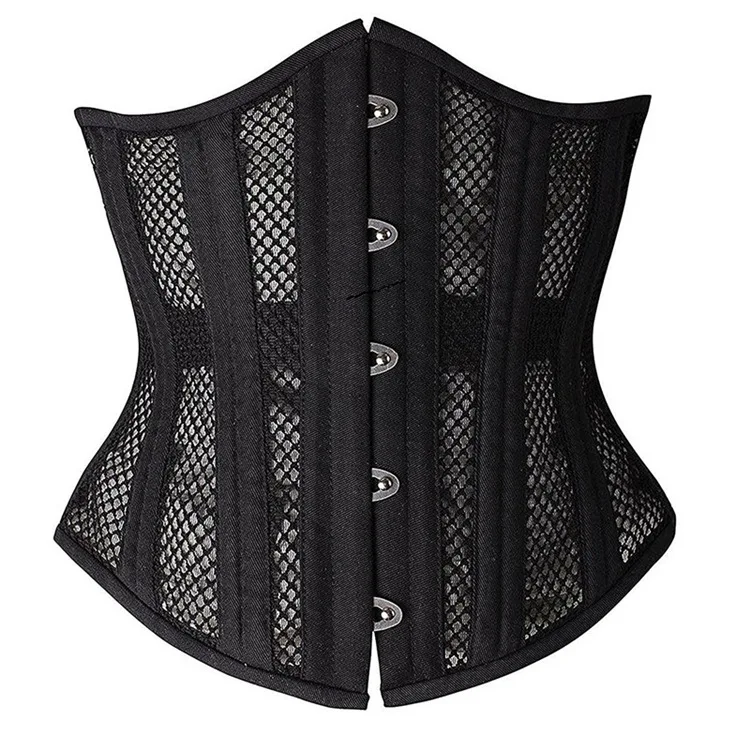 Private Label Women Shape Wear Underwear 26 Steel Boned Hollow Out Waist Trainer Body Shaper Wholesale Corset