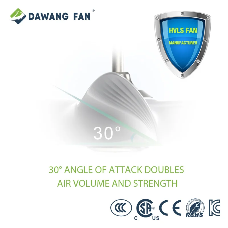 DAWANG FAN 78 Inch 3 blades green color app remote control indoor 220v black modern outdoor ceiling fan