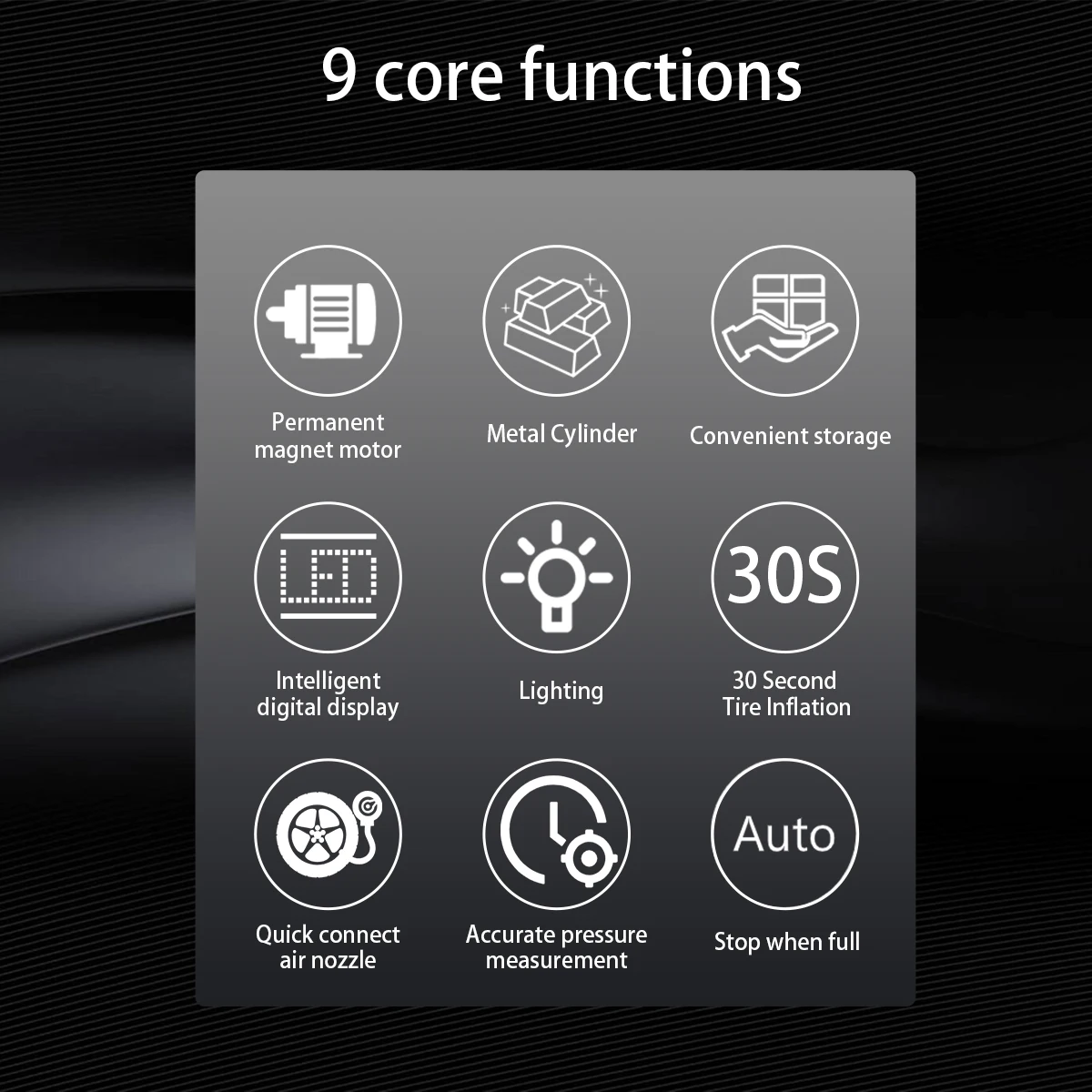 Compact Cordless Smart Pump - Digital Display for Quick & Easy Tire Inflation on Bikes, Scooters