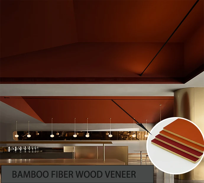 pvc bamboo wood veneer wall decor wall panels