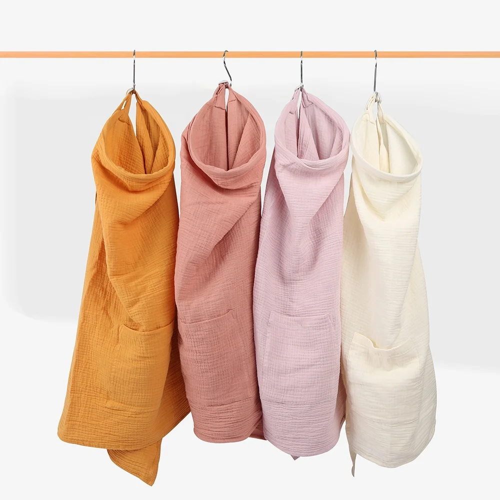 Customized design multiple use adjustable two-layer gauze muslin nursing cover for breastfeeding