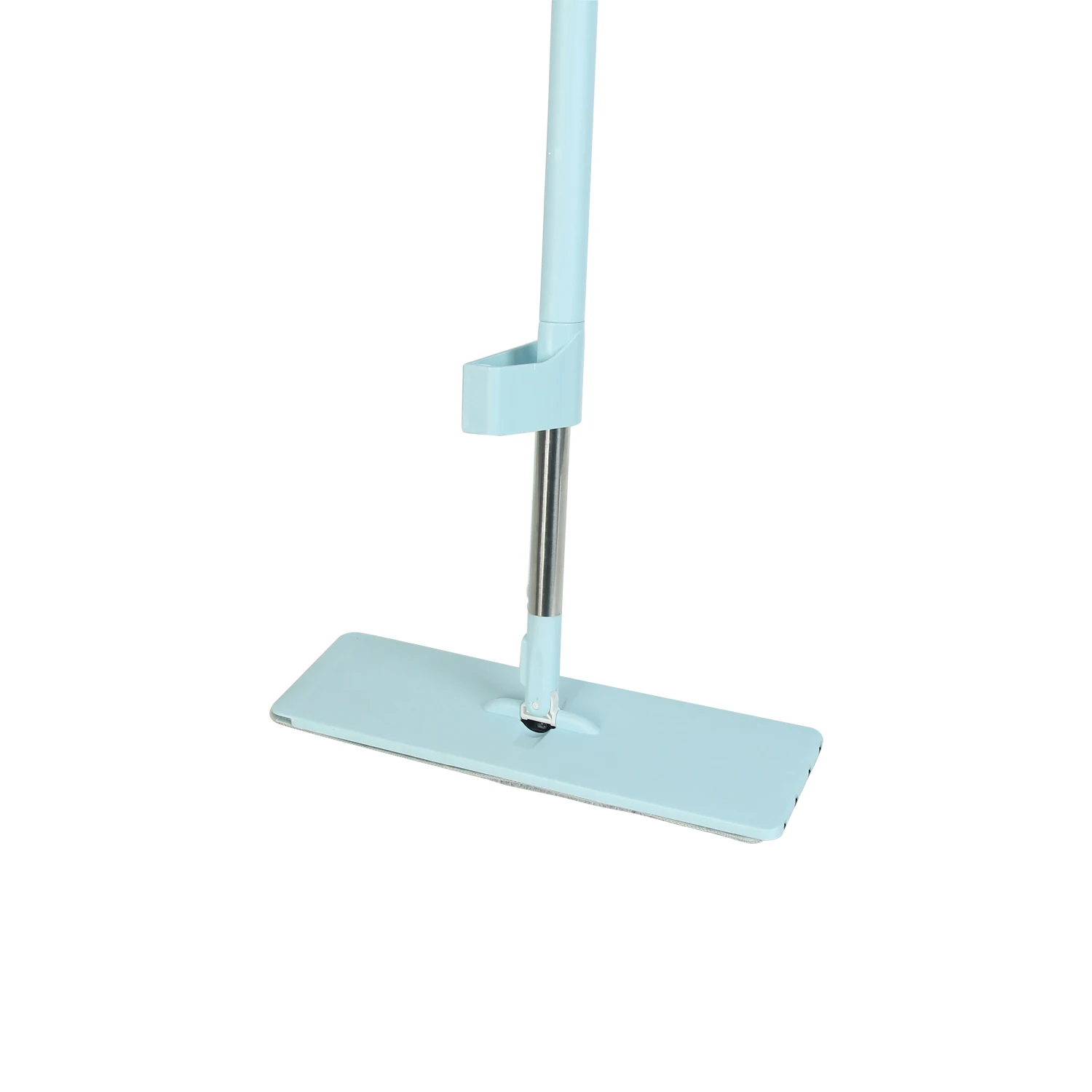 Blue 360 Degree Rotating Hand Free Chenille Flat Mop With Microfiber