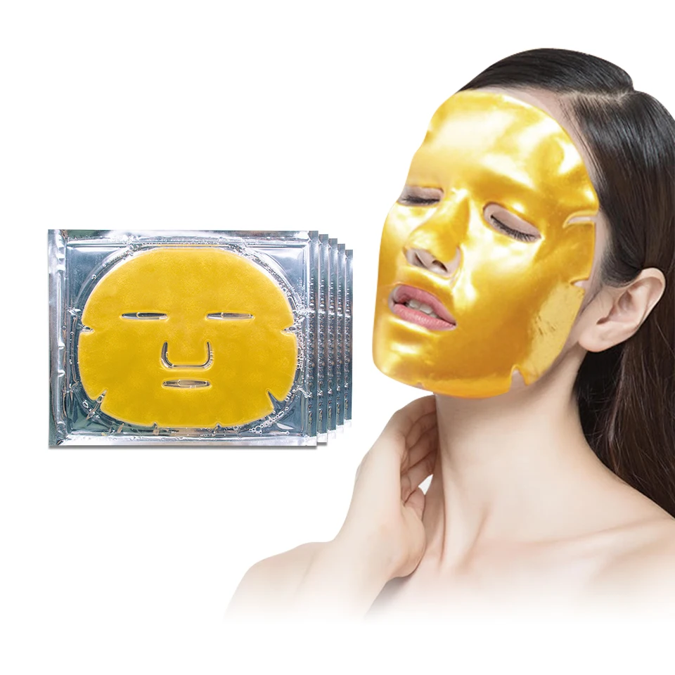 Hot Sale Product Sheet Mask Reusable Custom Wholesalers Private Label Anti Aging Peptide Collagen Gold Sheet Mask