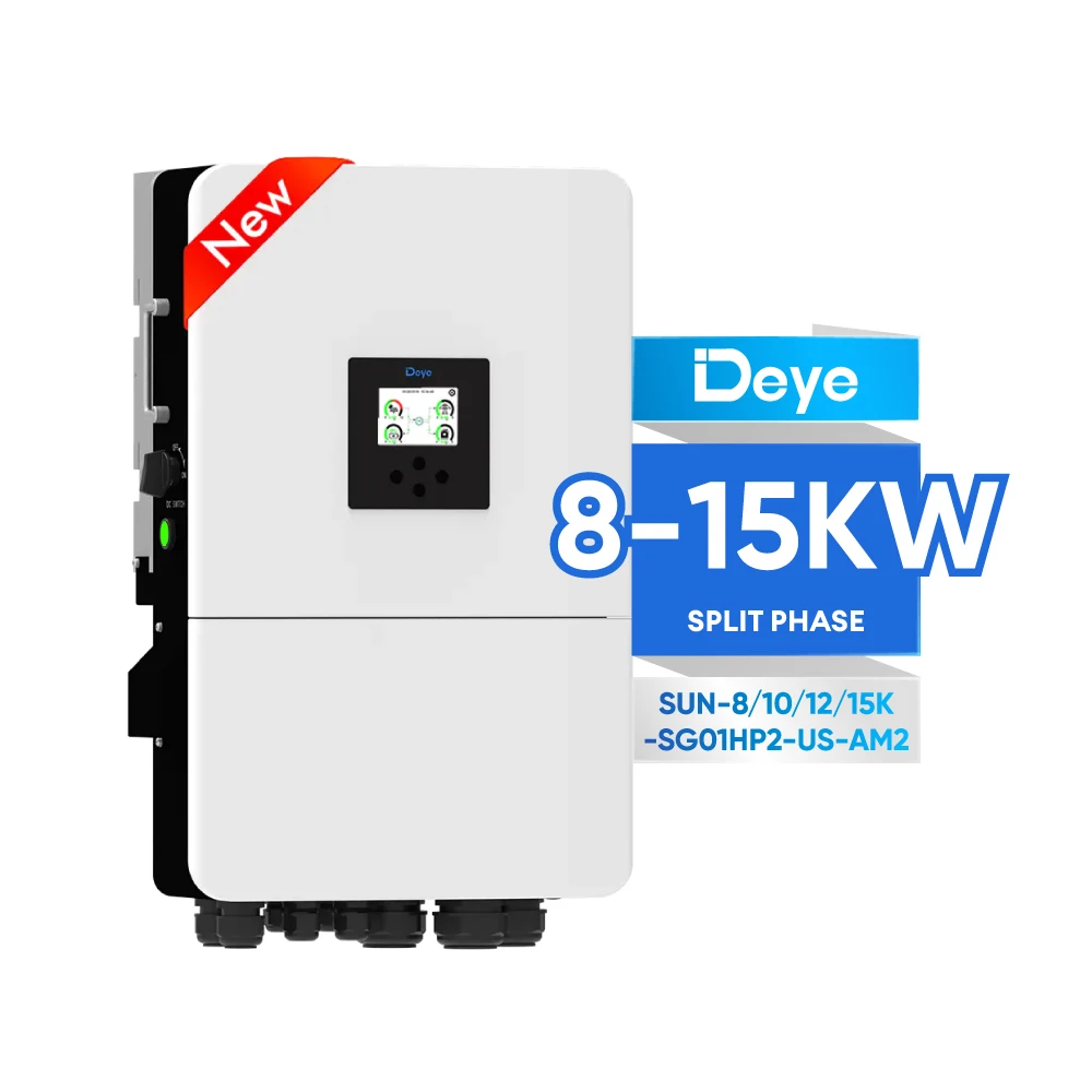 Deye 10kw Гибридный солнечный инвертор 8 кВт 12 15 разделенный фазный RS485 связь
