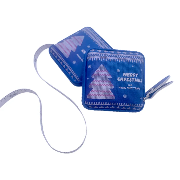 Оптовая продажа, миниатюрная Рождественская измерительная лента из искусственной кожи на заказ