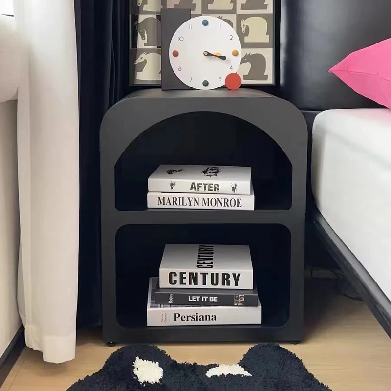 2024 Wholesale OAK Modern Nordic White Bedside Table Minimalist MDF Style Wood Nightstand Cabinet for Bedroom