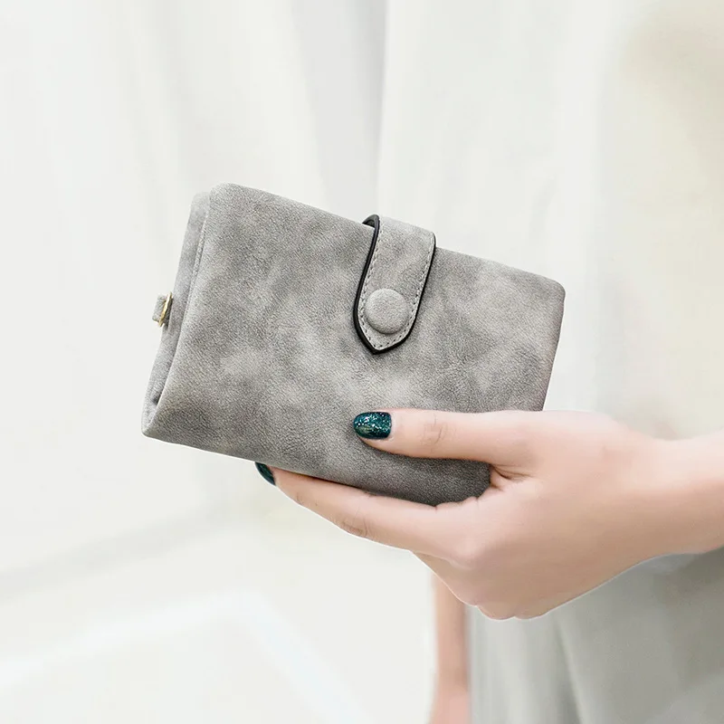 2020 Fashion PU Leather Ladies Short Wallets Small Coin ID Card Credit Card Holder Female 3 Fold Purse Wallets