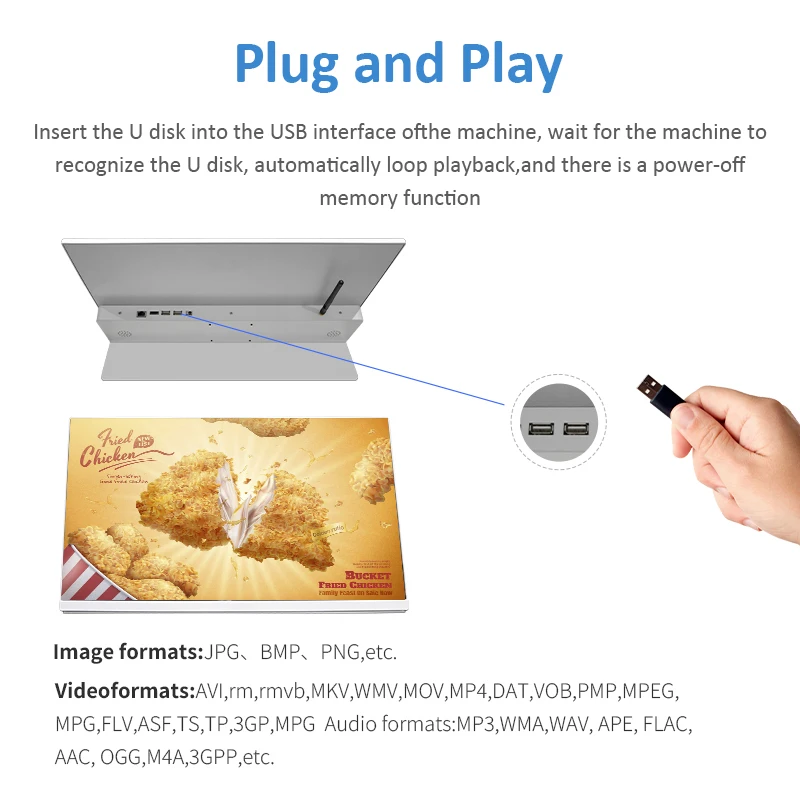 Plug and play / software cms 23.8 inch cafe kfc fastfood android 10 advertising desktop digital menu boards for restaurants