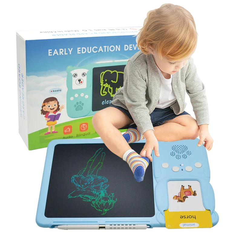 Learning Interactive 112 Pcs Cards 224 Words Enlightenment Toy Smart Puzzle Bilingual 2 In 1 Preschool Sight Voice Portable