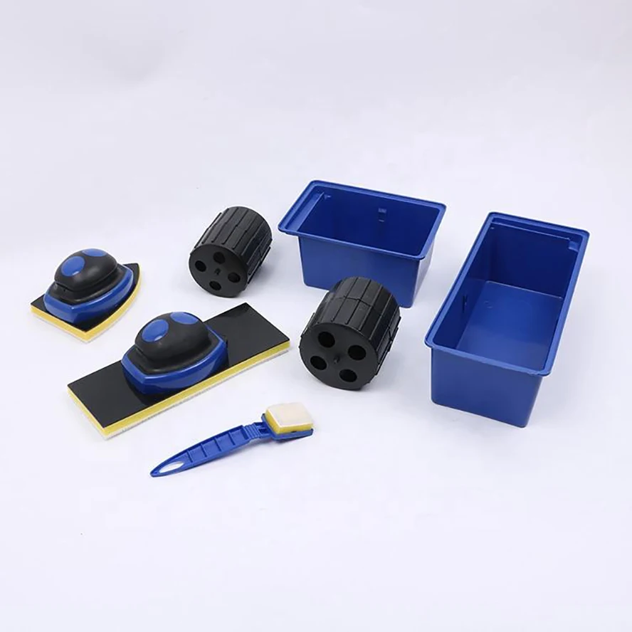 2023 DIY Paint Roller Brush Tools Set Handle Flocked Edger No Seam