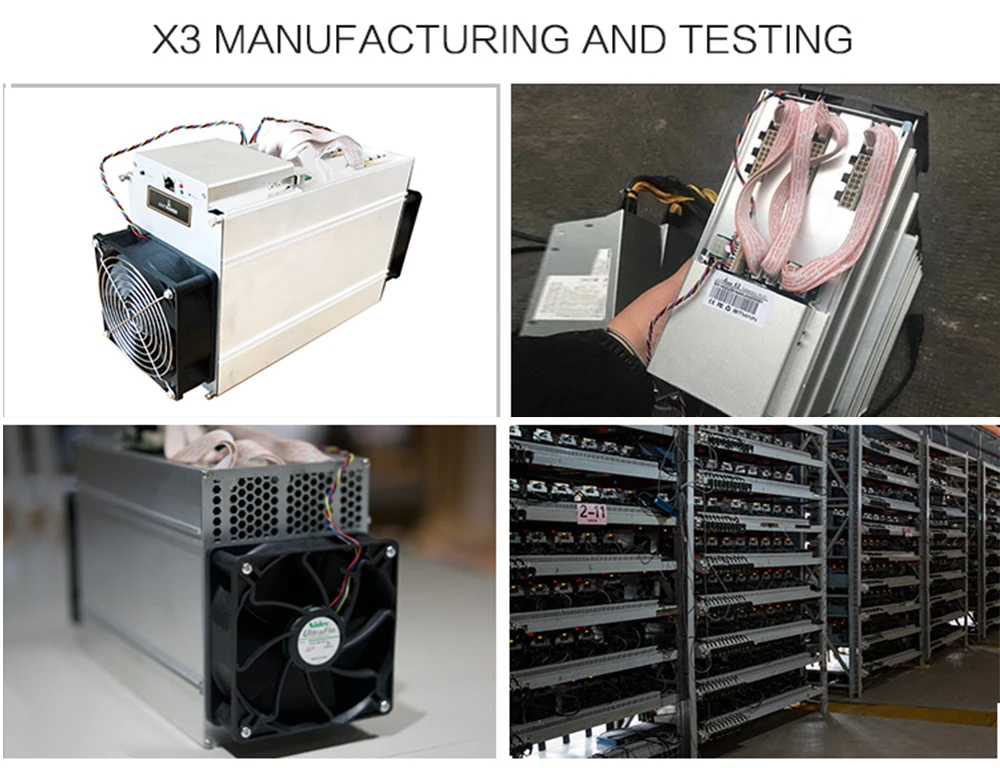 Очень дешевый Bitmain Antminer X3 криптонит добыватель асик 220 kH/s 465
