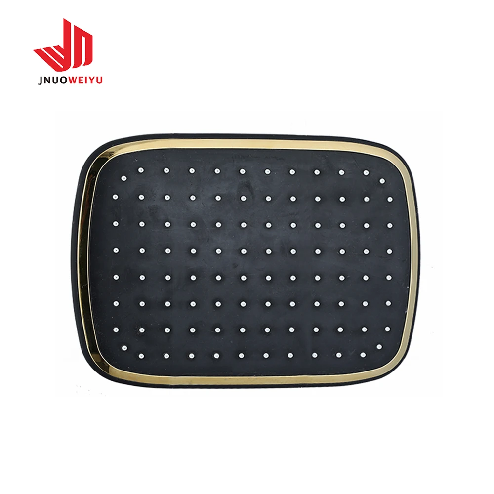 Beautiful 6 8 10 inch Black rectangular american fixed shower head set