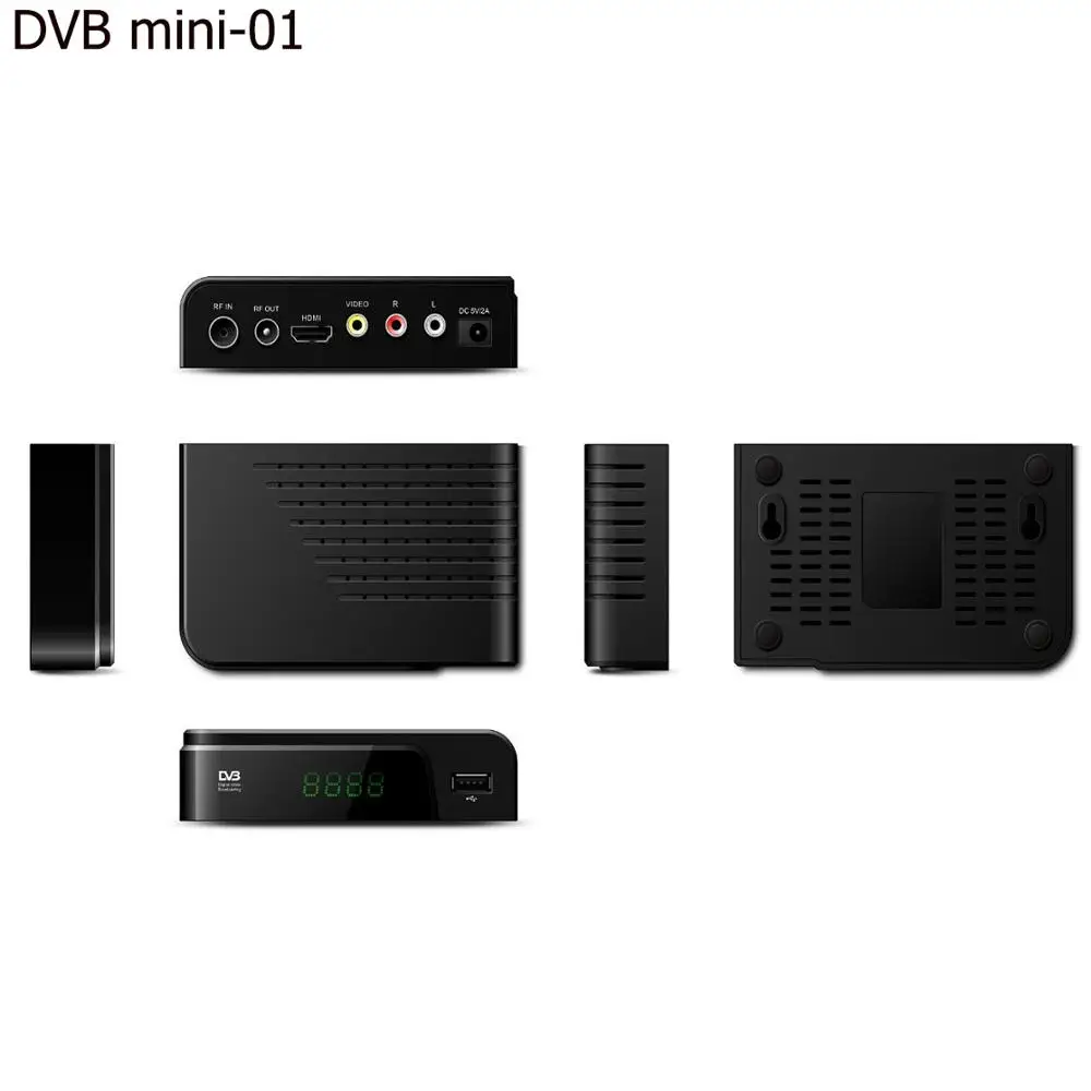 OEM подгонял DVB-T2 мини H.265 установленная верхная коробка цифров HD resceiver Декодер каналов кабельного телевидения DVB-T2mini приемник обновление прошивки DVB T2