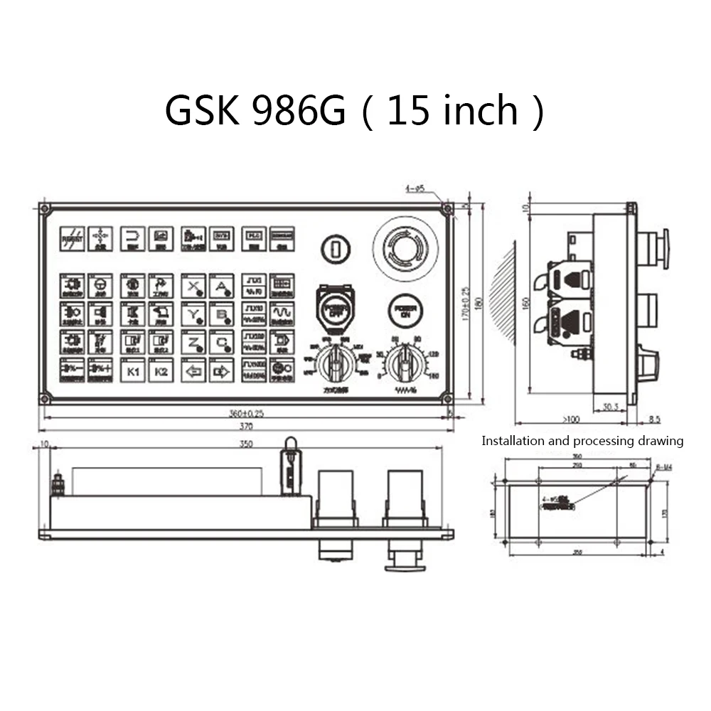 Guangzhou CNC система шлифовального станка контроллер GSK 986G/GSK