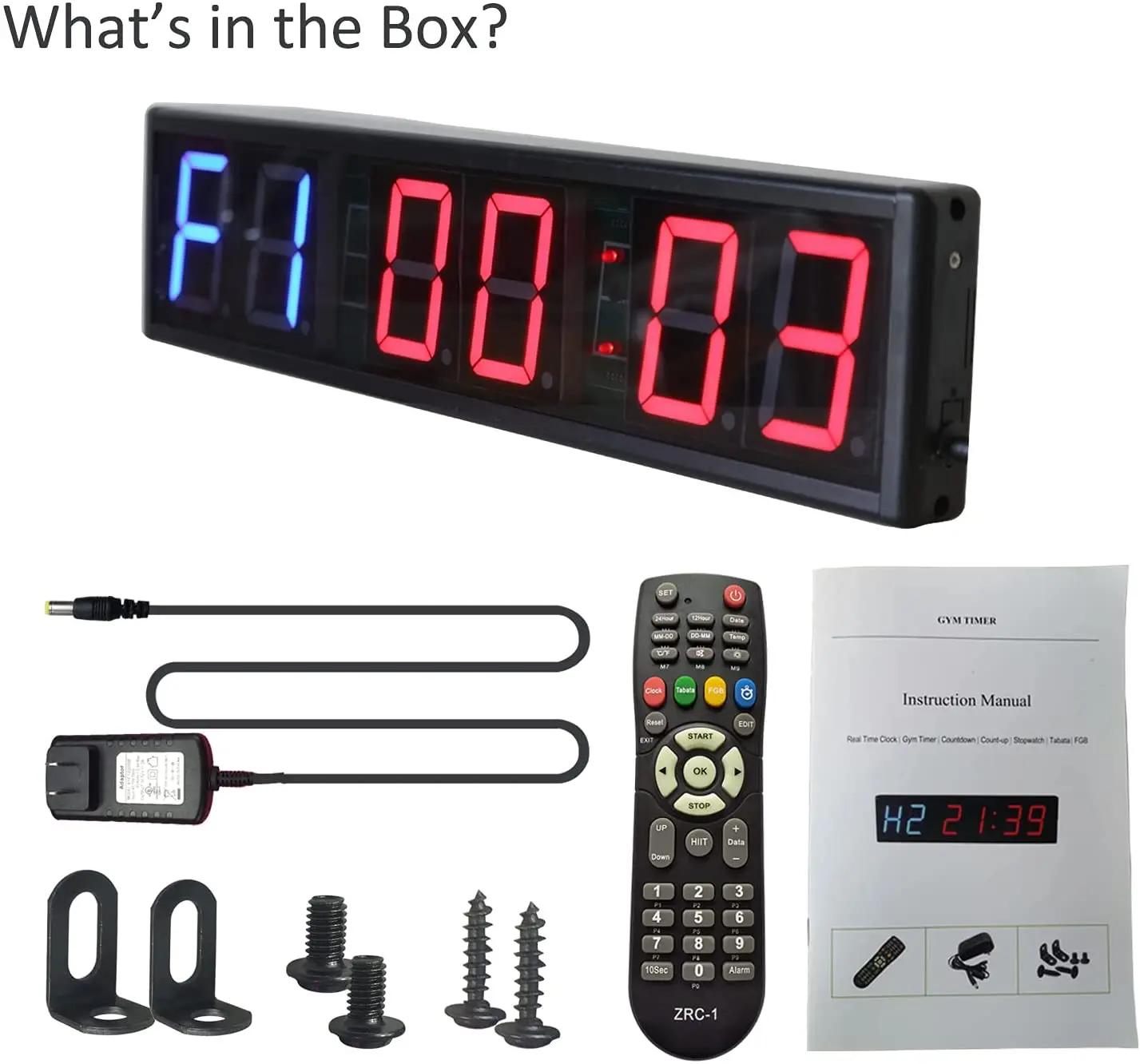 Aluminium Alloy Customized Training mini digital interval wall clock LED gym timer with Remote for Home Gym Fitness