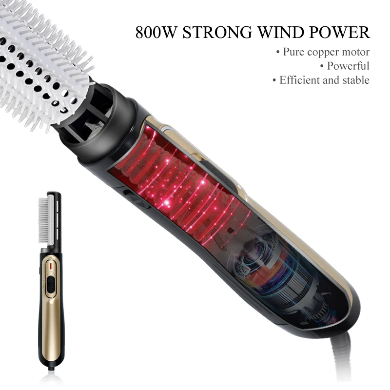 Hair Machine AC Motor Strong Wind Electric HairBrush Salon Station Hair Straightener Comb Hair Dryer Brush Straightener