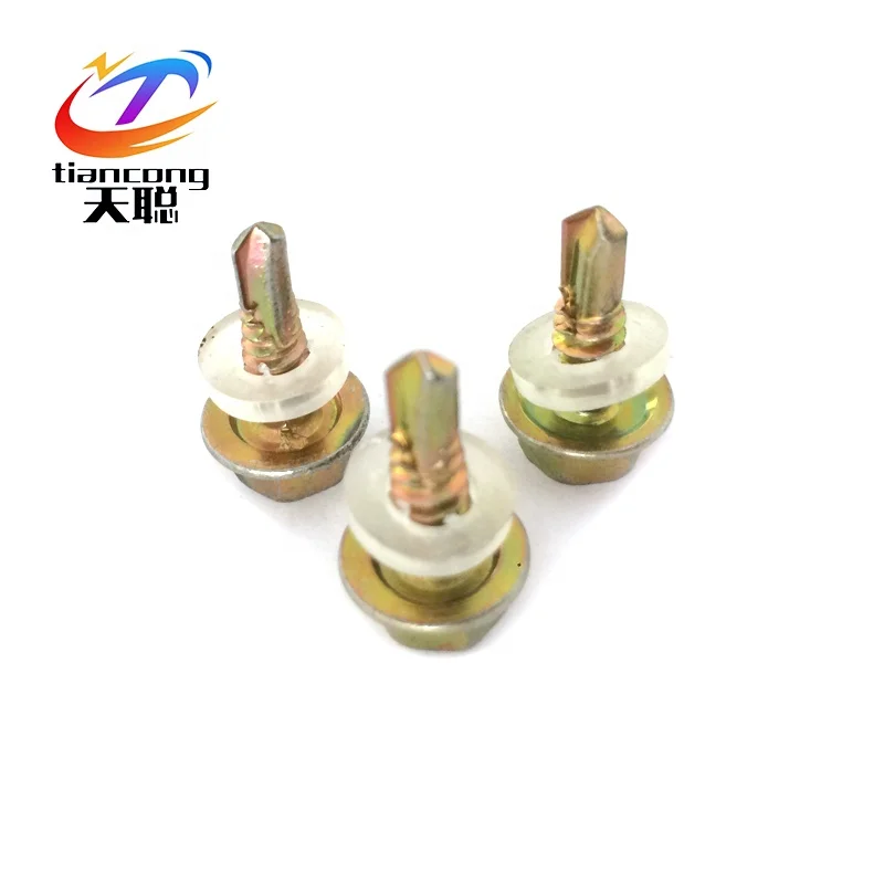 Hex flange head self-tapping self-drilling screws