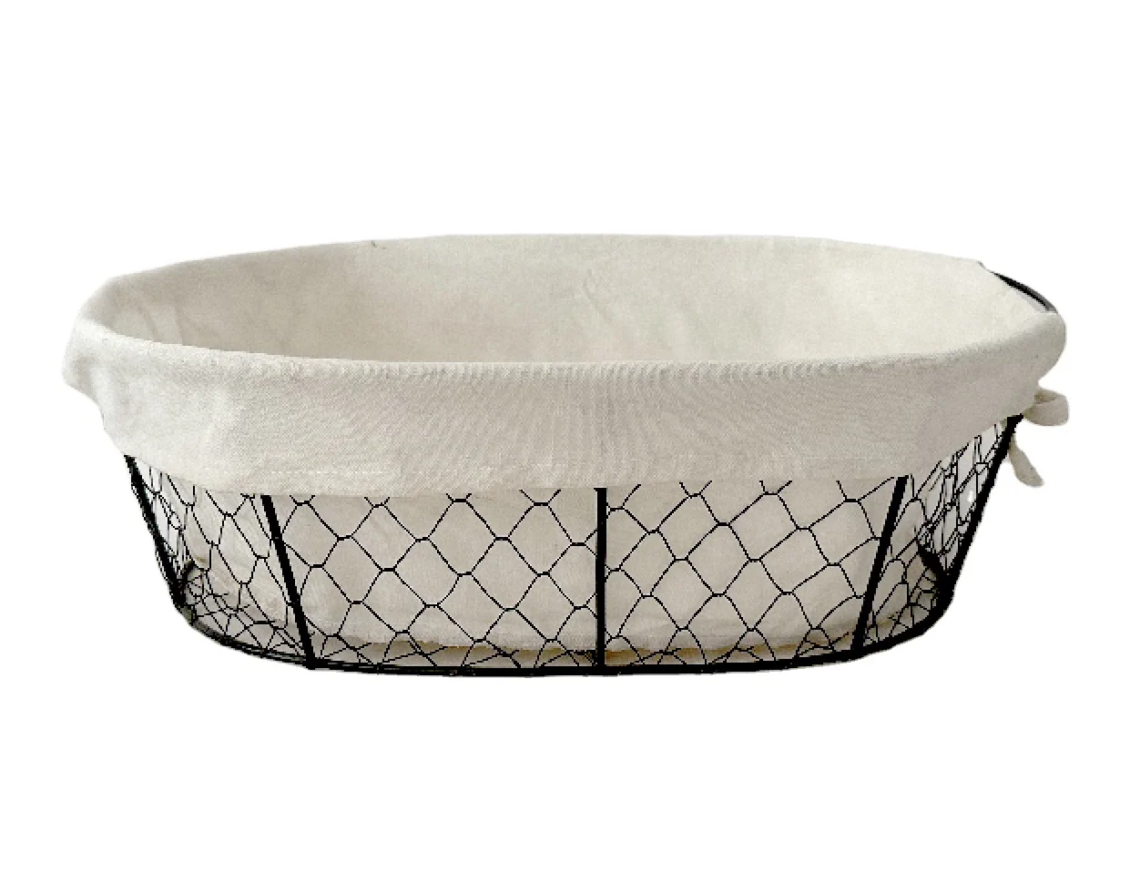 Rectangular Storage Chicken Wire Basket with Handles for Homestorage