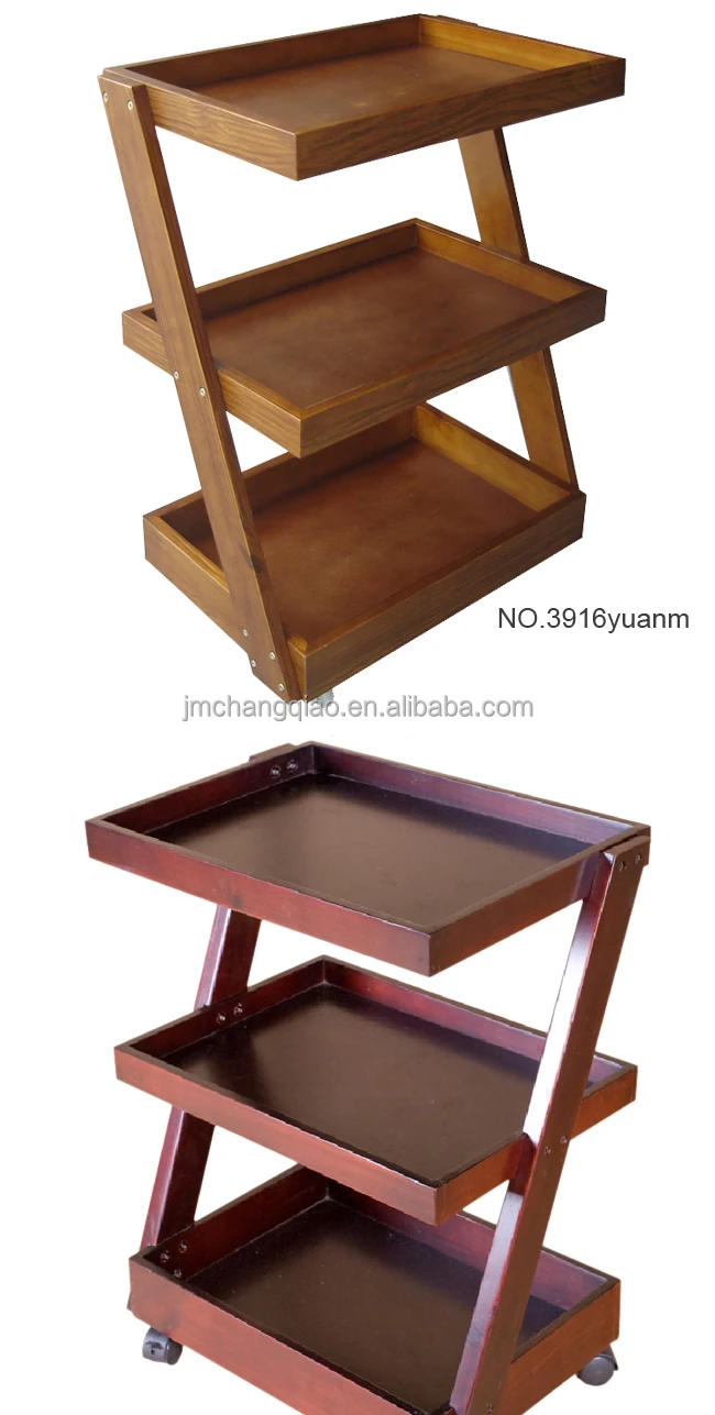 Деревянная тележка для оборудования для спа-салонов и тележка для спа-процедур 3916 #