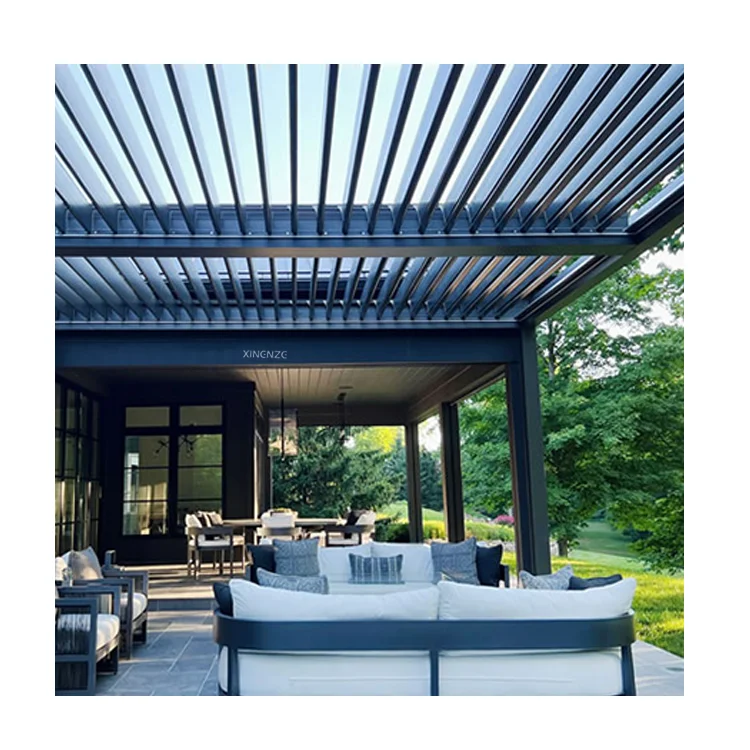 Factory Direct Sunshade Movable Garden Patio Poly Carbonate Roof Aluminum Frame Patio Cover