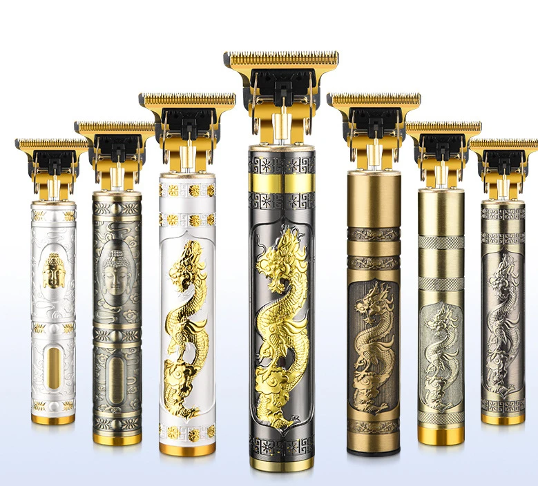 Nice Quality Chinese Factory Price Vintage Electronic Cordless Dragon Men Metal Portable hair cutting trimmer clipper